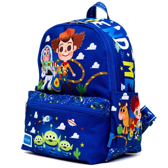 DisneyPixar Animation Toy Story Adventure Characters Buzz Woody Nylon Backpack - Picture 5 of 5